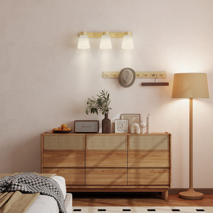 Plafonnier LED, 40 W, têtes orientables, douilles E27, finition bois