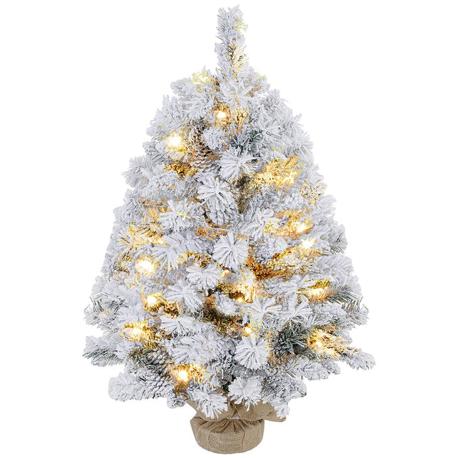Sapin de Noël à LED, 92 cm, lumières blanc chaud, usage intérieur