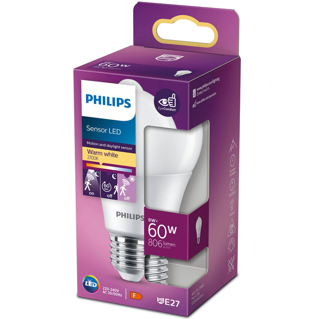 LED E27 Normal 60W Motion sensor 806lm