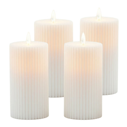 Bougies LED sans flamme, lot de 4, lumière vacillante