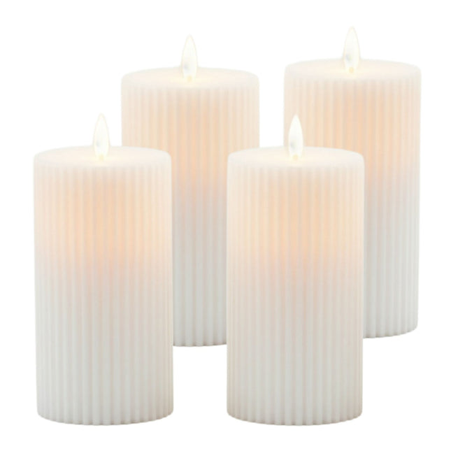 Bougies LED sans flamme, lot de 4, lumière vacillante