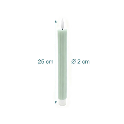 Bougies coniques sans flamme à LED, en cire véritable, lot de 6