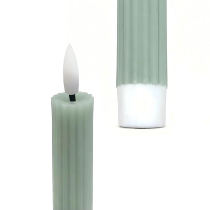 Bougies coniques sans flamme à LED, en cire véritable, lot de 6