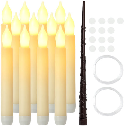 LED-Hängekerzen, 12er-Set, fernbedienbar