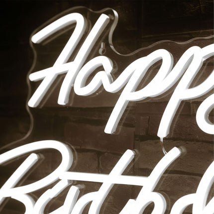 Panneau LED « Joyeux anniversaire » - Acrylique, alimentation USB