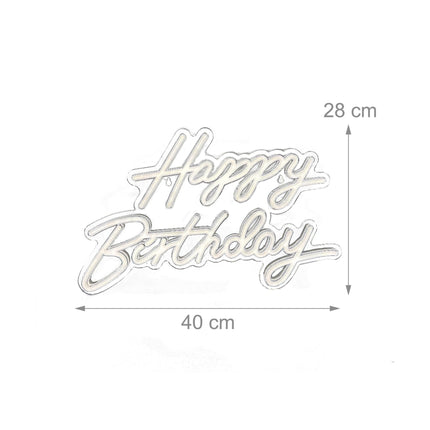 Panneau LED « Joyeux anniversaire » - Acrylique, alimentation USB