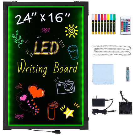 LED Message Board 24 x 16, Erasable, Remote, 8 Markers