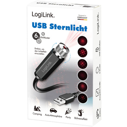 LED Starlight 6 Lichtmuster USB-A
