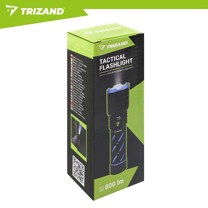 Lampe torche tactique LED 800 lm, rechargeable et étanche