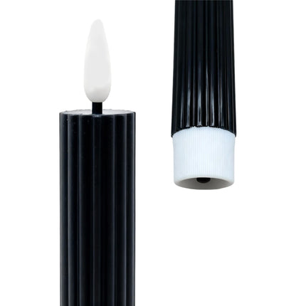LED Stabkerzen, Echtwachs, 2er-Set, Timerfunktion
