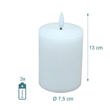 Bougies LED en cire, sans flamme, à effet flamme vacillante, lot de 4