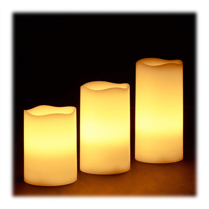 Lot de 3 blocs lumineux LED en cire