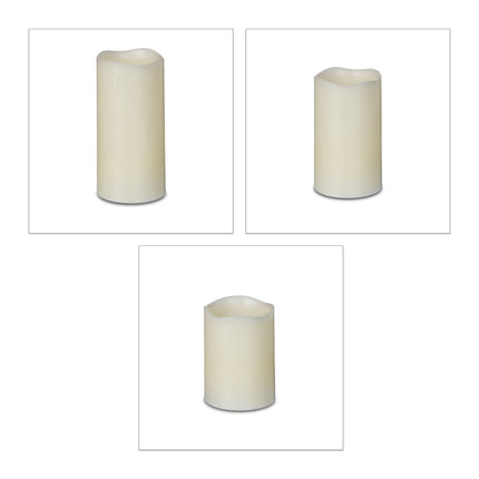 Lot de 3 blocs lumineux LED en cire