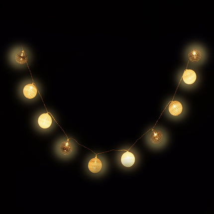 Guirlande lumineuse LED avec 10 boules