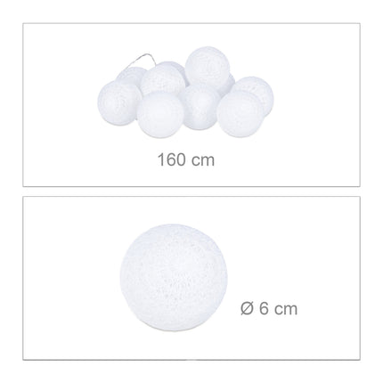 Guirlande lumineuse LED avec 10 boules