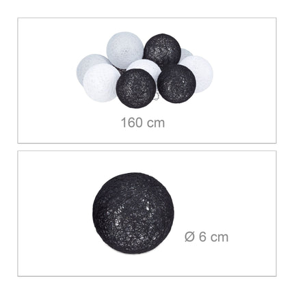 Guirlande lumineuse LED avec 10 boules
