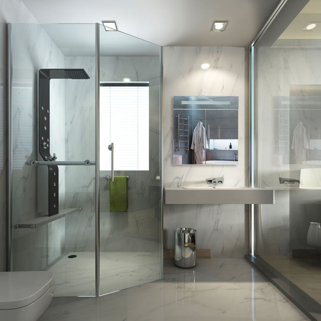 Armoire de toilette à LED avec 2 portes