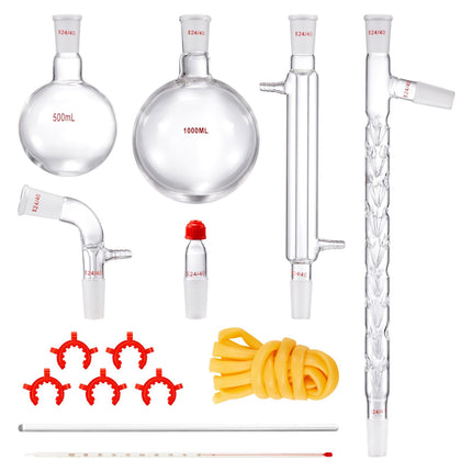 Lab Distillation Kit, 24/40 Joint, 1000 mL, 14-Piece