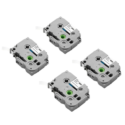 Label Maker Tape Refills, 12 mm Black on White, 4 Pack
