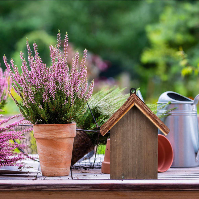Maison de coccinelle en bois marron