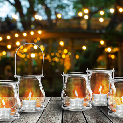 Windlicht transparent 12er Set