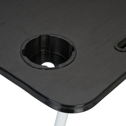 Schoßschreibtisch mit Tablet- & Getränkehalter – Schwarz