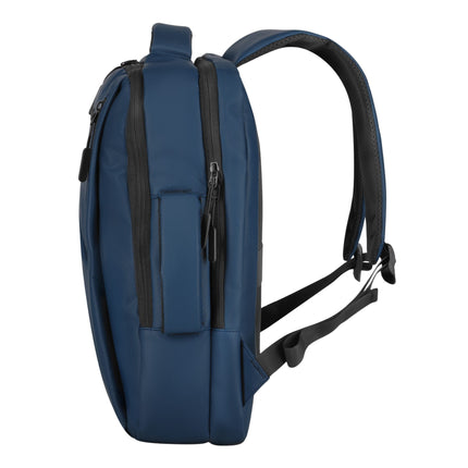 Sac à dos pour ordinateur portable, bleu, port de chargement USB-C, 15 L