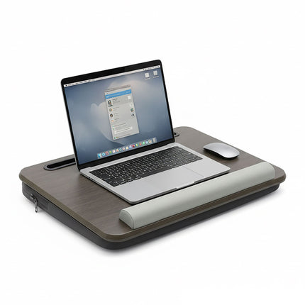 Plateau coussin pour ordinateur portable avec poche et repose-poignets
