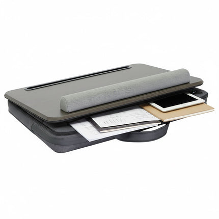 Plateau coussin pour ordinateur portable avec poche et repose-poignets
