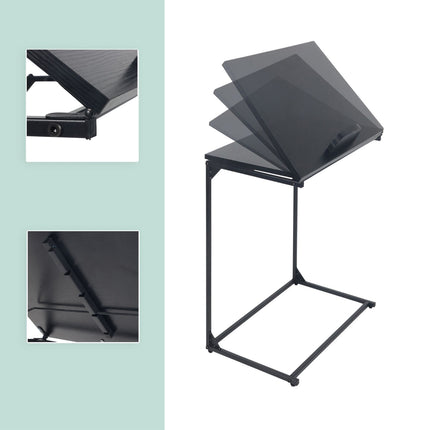 Table d'appoint pour ordinateur portable - Inclinable, en forme de C, antidérapante