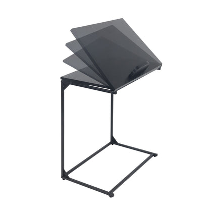 Table d'appoint pour ordinateur portable - Inclinable, en forme de C, antidérapante