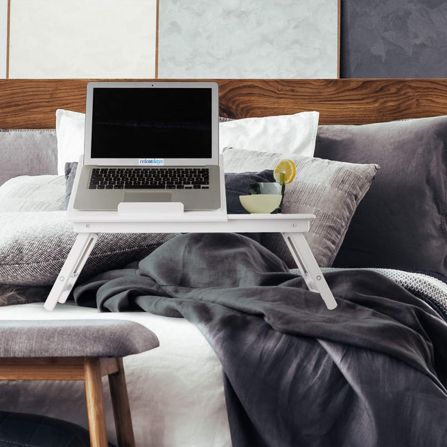 Laptoptisch in Bambusweiß
