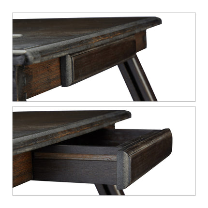 Table pour ordinateur portable en bambou marron foncé