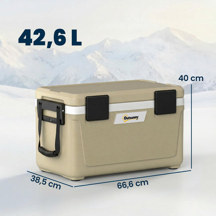 Glacière portable grande capacité de 42,6 L avec isolation en mousse PU
