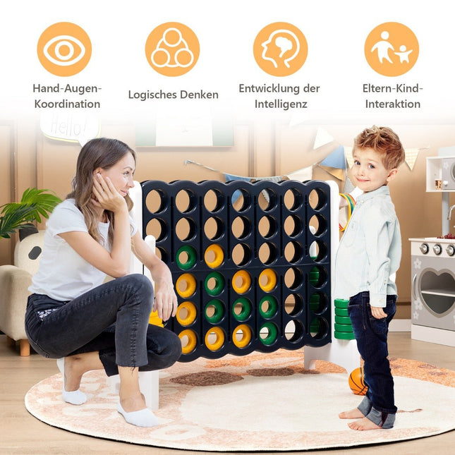 Großes 4er-Set Jumbo 4er-Set 84 x 33 x 79 cm Schwarz + Weiß