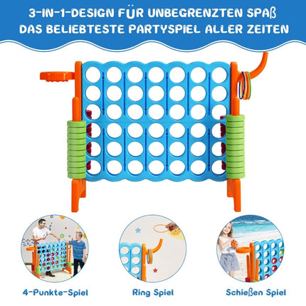 Grand ensemble de 4 en rangée Jumbo 84 x 33 x 79 cm Bleu + Orange