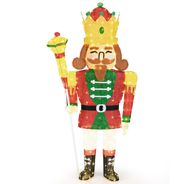 Große Weihnachts-Nussknacker-Figur mit LED-Beleuchtung XXL beleuchtete Weihnachtsdeko