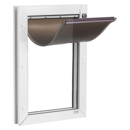 Large Dog Door, Double Magnetic Flaps, Metal Frame