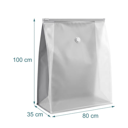Sacs de rangement sous vide gris, grand format, 100 x 80 cm, lot de 8