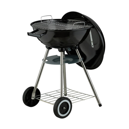 Grand barbecue à bouilloire avec roues et récupérateur de cendres