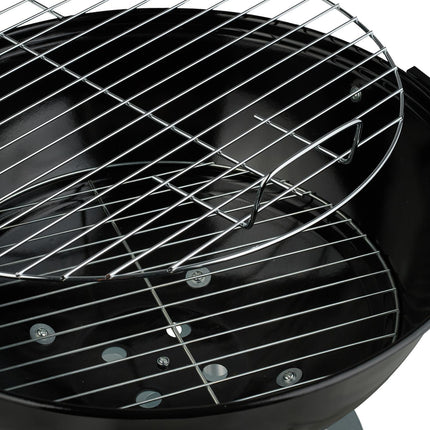 Grand barbecue à bouilloire avec roues et récupérateur de cendres