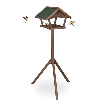 Grande mangeoire à oiseaux sur poteau