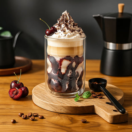 Latte Macchiato Gläser, doppelwandig mit Löffeln