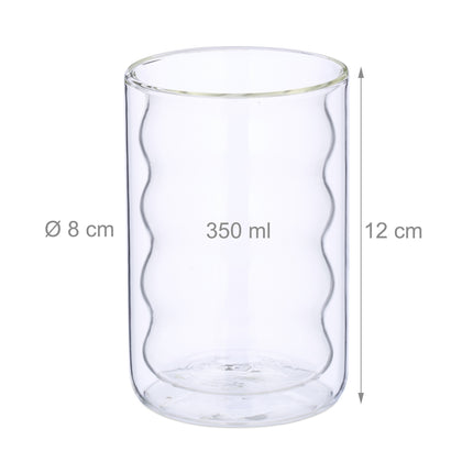 Latte Macchiato Gläser, doppelwandig mit Löffeln