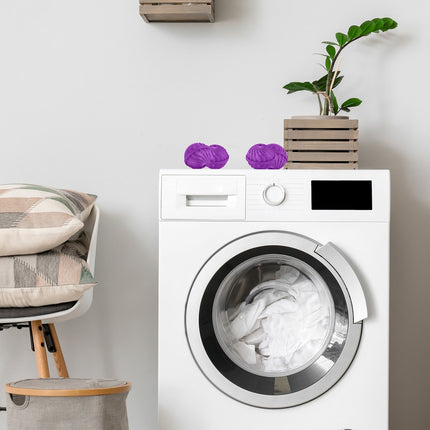 Boules à lessive violettes, lot de 4 - Écologiques, 1 000 lavages
