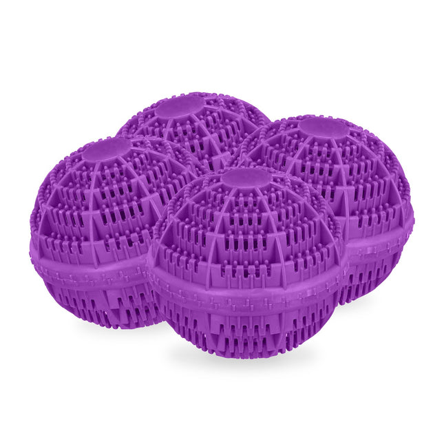 Boules à lessive violettes, lot de 4 - Écologiques, 1 000 lavages