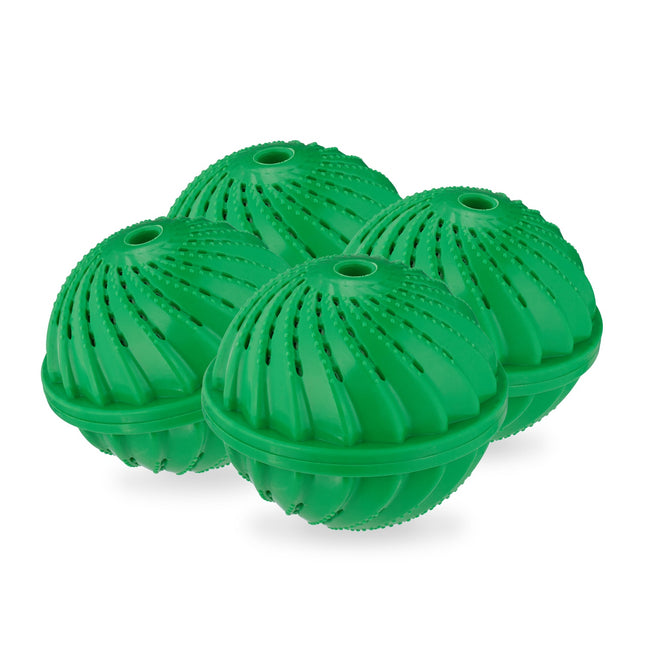 Lot de 4 boules à lessive écologiques et réutilisables jusqu'à 1 000 lavages