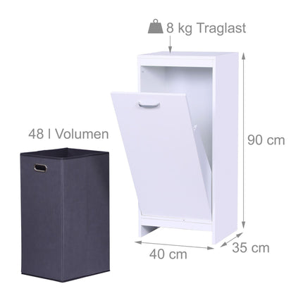 Armoire à linge avec sac de 48 L - Résistante à l'humidité