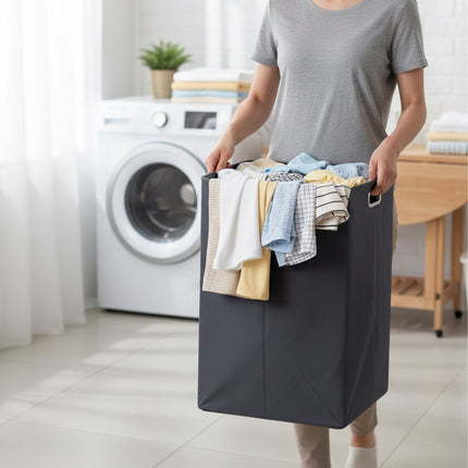 Armoire à linge avec sac de 48 L et compartiments de rangement