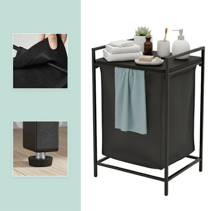 Panier à linge avec étagère et doublure amovible